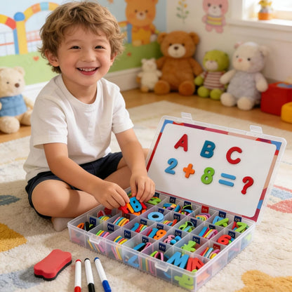 Magnetic Letters and Numbers Set – 263 Pieces Educational Toys for Kids Ages 3+ – Colorful Alphabet Magnets for Whiteboard & Fridge – Preschool Learning Resources Ideal for Homeschool & Classroom