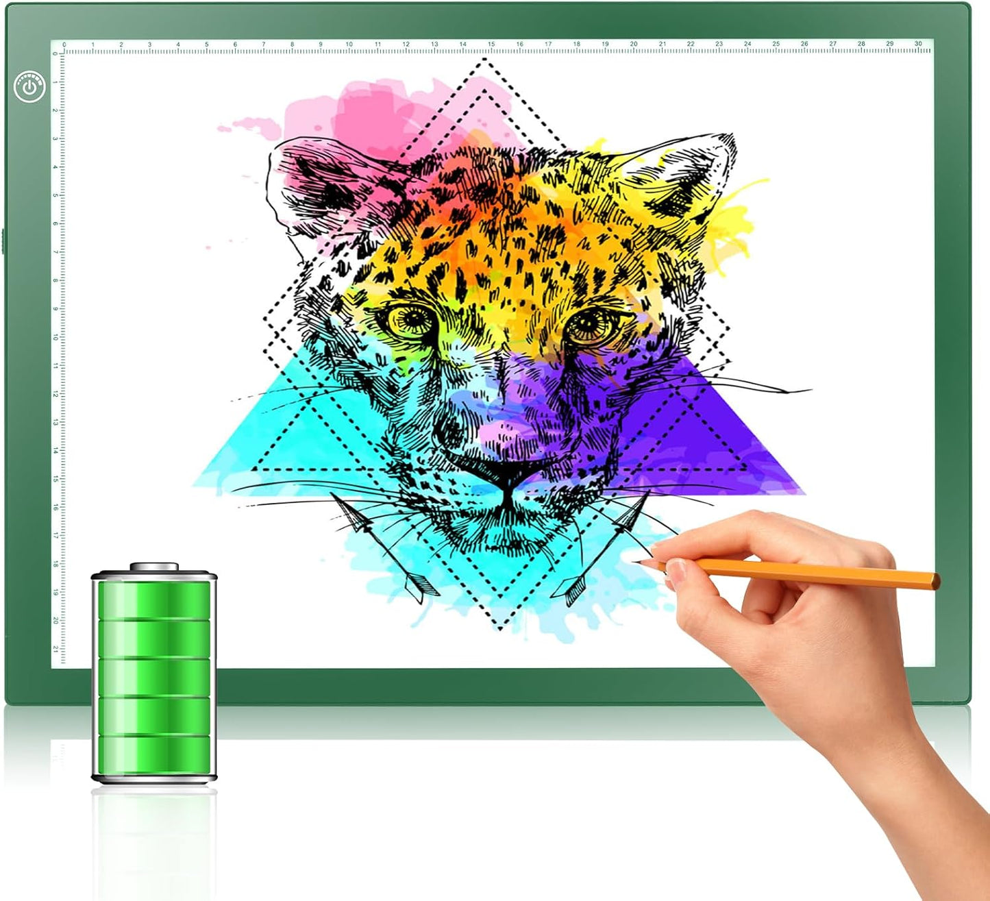 LitEnergy A4 LED Copy Board Light Tracing Box, Adjustable USB Power Artcraft LED Trace Light Pad for Tattoo Transferring, Drawing, Sketching, Animation, Stenciling, Diamond Art Painting Accessories
