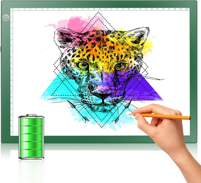 LitEnergy A4 LED Copy Board Light Tracing Box, Adjustable USB Power Artcraft LED Trace Light Pad for Tattoo Transferring, Drawing, Sketching, Animation, Stenciling, Diamond Art Painting Accessories