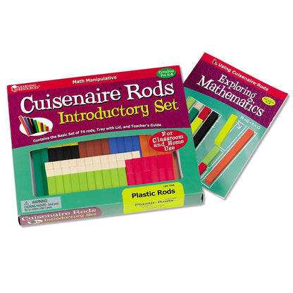 Learning Resources Cuisenaire Rods Introductory Set, 74 Rods in 10 colors