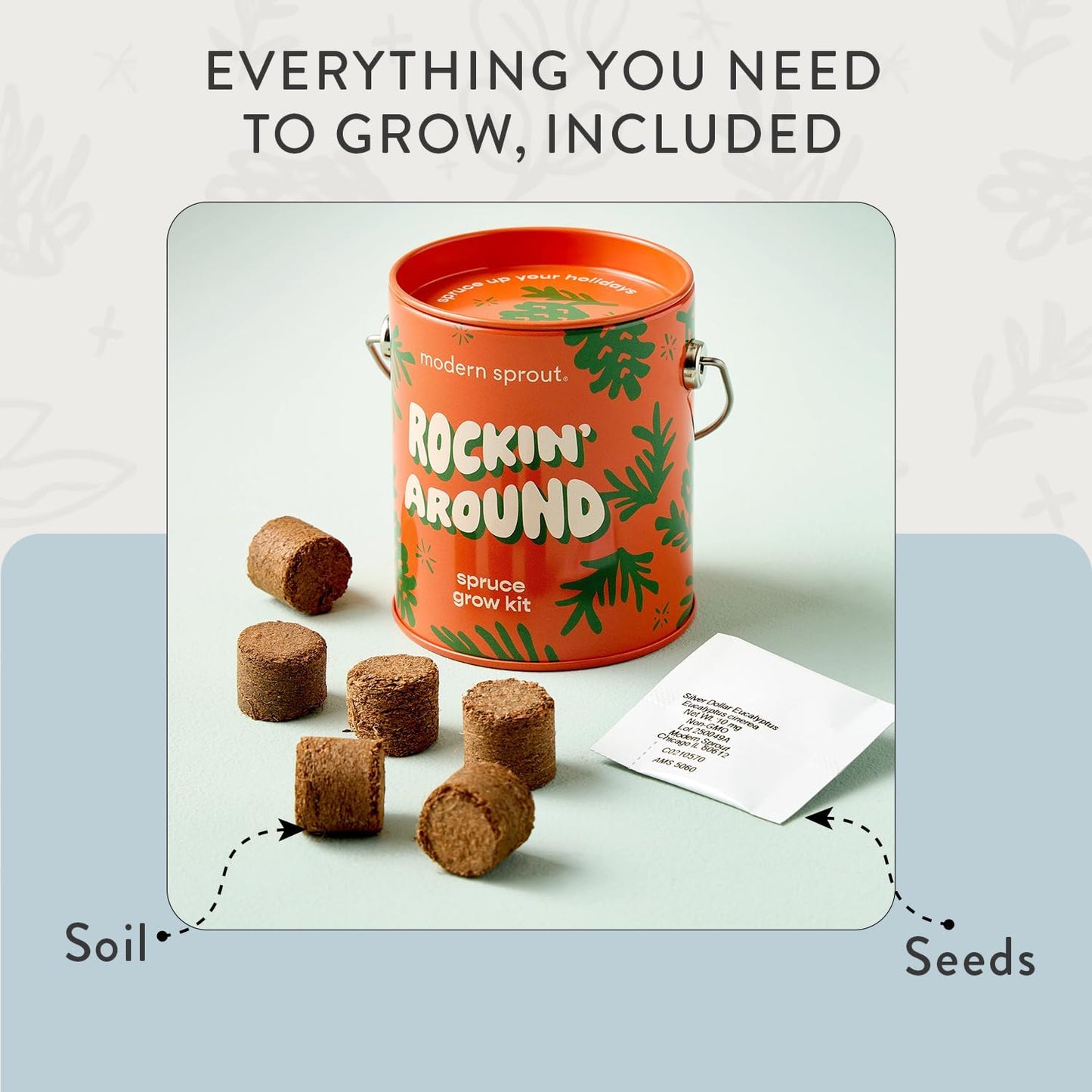 Modern Sprout Complimentary Color Grow Kits (Pack of 4) - Gift for Plant Lovers - Seed Starter Kit - Includes Organic Strawberry Tomato Sunflower & Cactus Seeds - Gardening Gifts that Grows with Love
