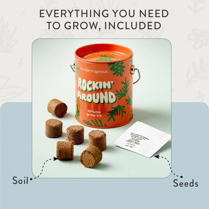 Modern Sprout Complimentary Color Grow Kits (Pack of 4) - Gift for Plant Lovers - Seed Starter Kit - Includes Organic Strawberry Tomato Sunflower & Cactus Seeds - Gardening Gifts that Grows with Love