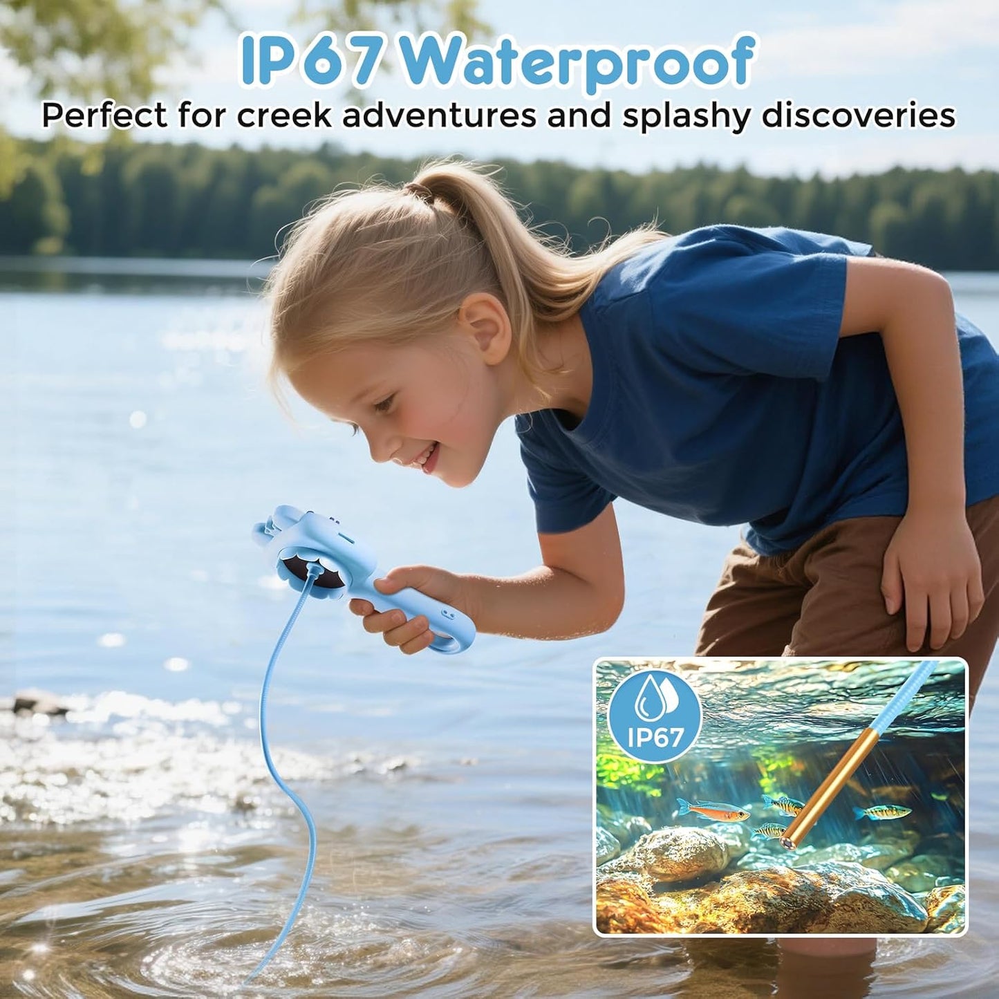 Borescope Camera for Kids - STEM Science Educational Toy for 4-12 Years Old Boys & Girls | Birthday Gift for Outdoor Adventures & Nature Discovery (Green)