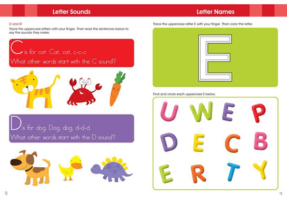 Ready to Learn: Pre-Kindergarten Reading Workbook: Beginning Sounds, Sequencing, Letter Practice, and More!