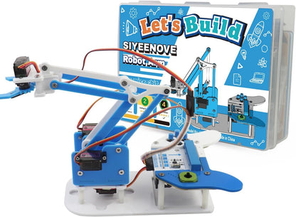 microbit Smart Robotic Arm Kit, 4DF Programmable Mechanical Arm Building Kit for Makers & STEM Enthusiasts to Learn Coding, Science & Engineering, Micro:bit v2 and AA Batteries not Included