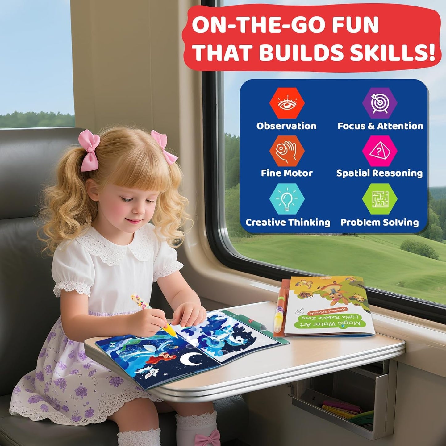 Search and Find Books for Kids 3-5, Reusable Preschool Learning Activities, Perfect Road Trip Essentials, Educational Toys, 28 PCS Busy Books for 3 4 5 6 Year Old Boys Girl Christmas Birthday Gifts
