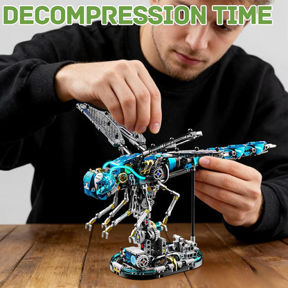 Mechanical Seahorse Building Set Steampunk Ocean Animal Model Kit Articulated Sea Creature Construction Toy Gift for Marine Life Enthusiasts for Adults Teens 1003 Pieces