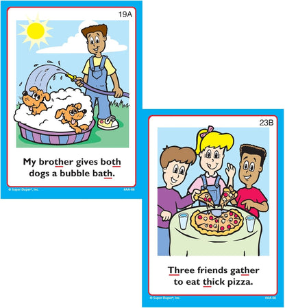 Super Duper Publications | Say and Do® Action Articulation TH Sounds Fun Deck | Vocabulary and Language Development Flash Cards | Educational Learning Materials for Children