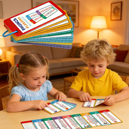 2 Set Phonics Word Cards | Word Family Build Book | Sight Words Flash Card Kindergarten with 117 Sound Groups 900+ Rhyming Words | Alphabet Flash Cards Phonics Games for Learn to Read & Spell