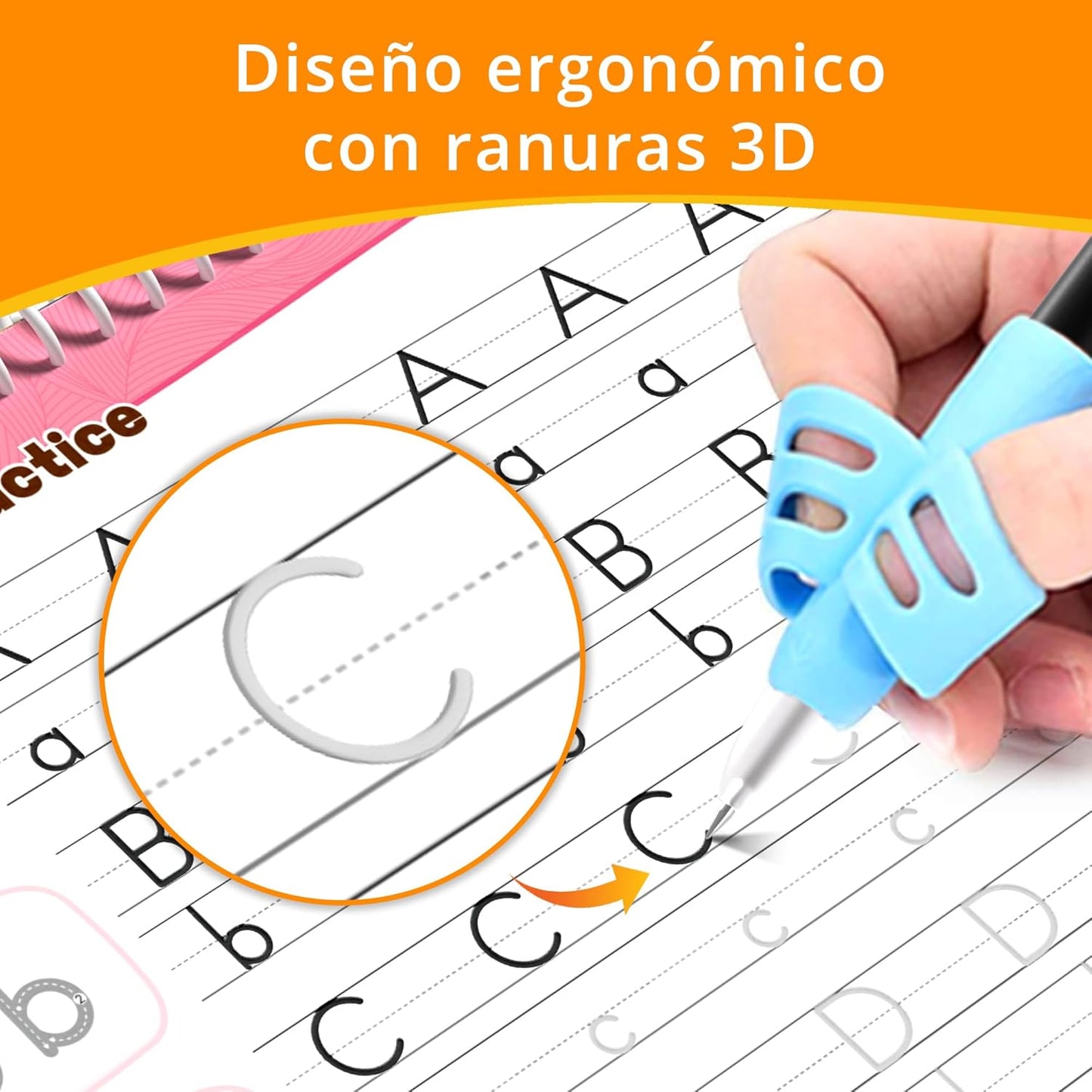 Large Magic Grooved Writing Practice for Kids 3-5, Grooved Writing Books Ages 6-8, Magic Book Handwriting Practice for Kids 5-7, Preschool Workbook Tracing Books for Boys & Girls