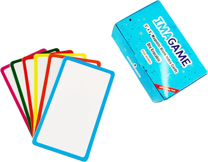 IMAGAME Dry Erase Magnets, Blank Magnetic Dry Erase Labels, 36-Pack, Erasable Magnets for Whiteboard, Multipurpose White Magnetic Labels to Write On for Classroom, Home, Education, Office, 3" x 5"