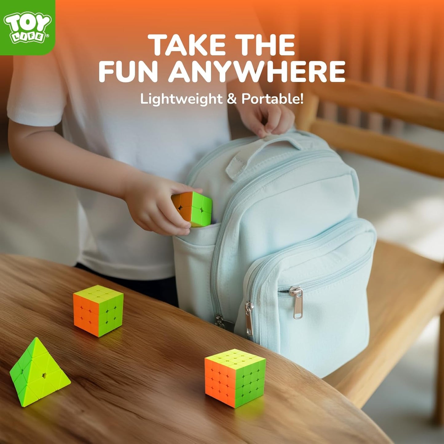 STEAM Life Speed Cube Set, Speed Cube Set of 2x2 3x3 4x4 Megaminx and Pyramid Cube Smoothly Stickerless Magic Cubes Collection for Kids & Adults