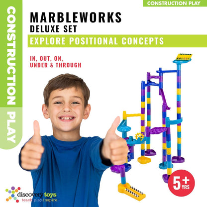 Discovery Toys MARBLEWORKS Marble Run Starter | Kid-Powered Learning | STEM Educational Building Block Toy Learning & Childhood Development 5 Years Old and Up
