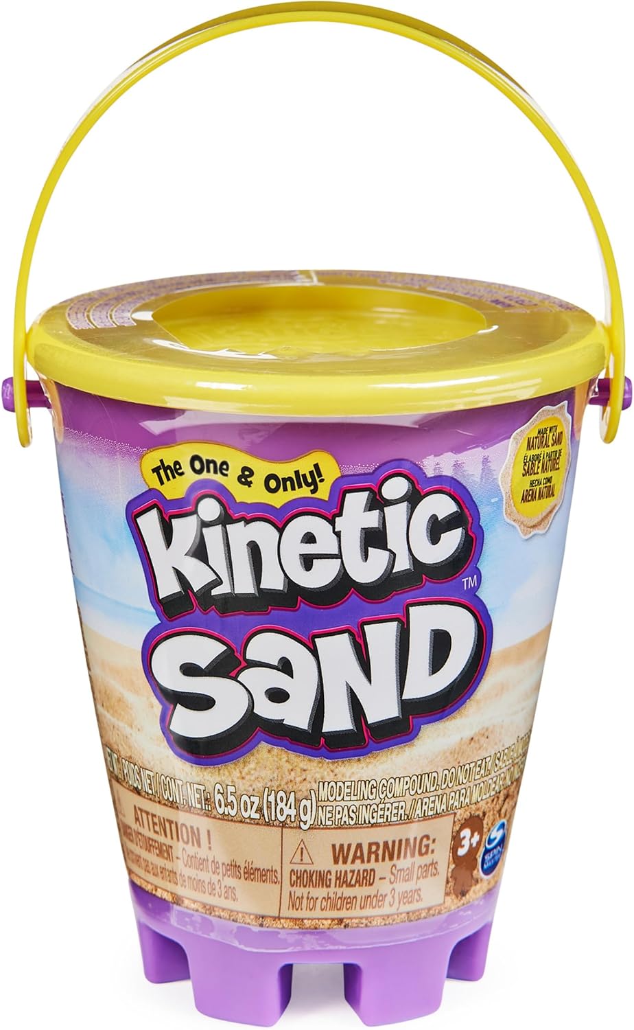 Kinetic Sand, Mini Bucket with 170 g Sand Effect Wetdry Effect for Children Ages 3+