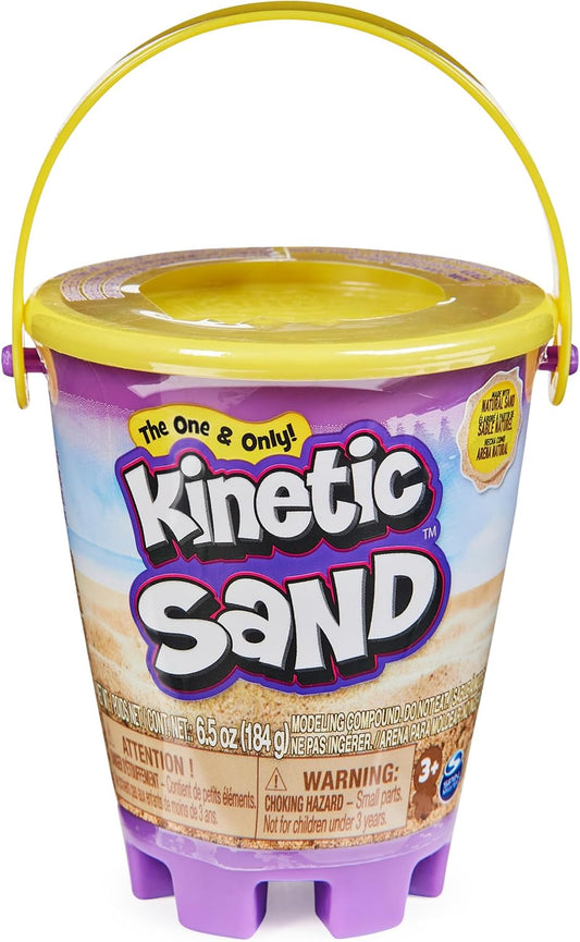 Kinetic Sand, Mini Bucket with 170 g Sand Effect Wetdry Effect for Children Ages 3+