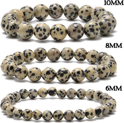 NCB 100pcs Original Natural Stone Beads Gemstone Round Loose Beads 6mm 8mm 10mm (Blue Aventurine, 6mm 100Beads) - Colors A