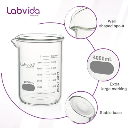 12pcs 50ml Upgrated Thick Glass Beakers, Shot Glass Beaker set, 3.3 Boro Griffin Low Form, Double Scale, LVA003