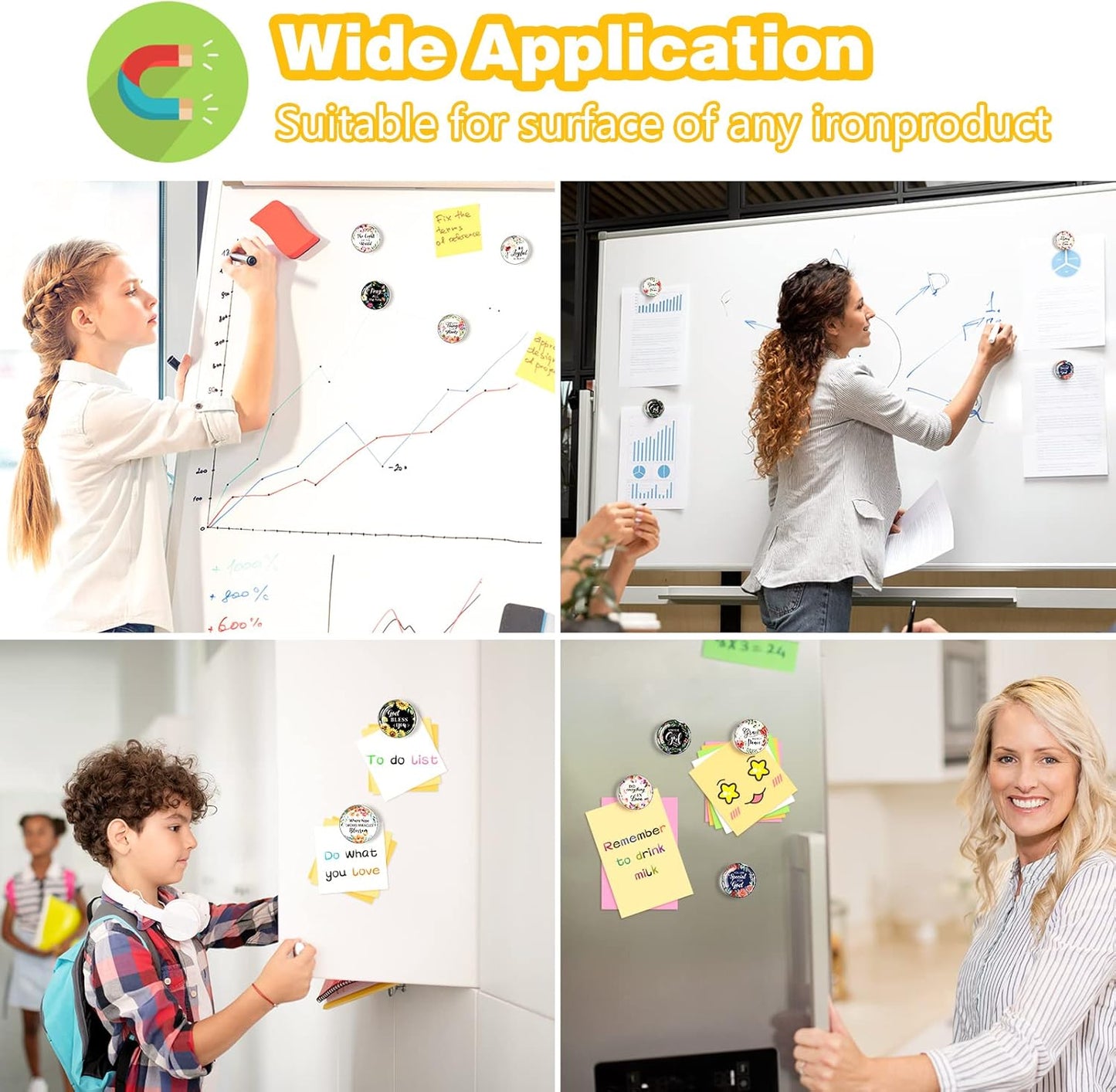 Weewooday 10 Pcs 2026 Inspirational Refrigerator Fridge Magnets Motivational Magnets Bulk Graduation Gift Funny Glass Quote Magnetic Decor for Cabinet Kitchen Whiteboard Locker Office Accessories