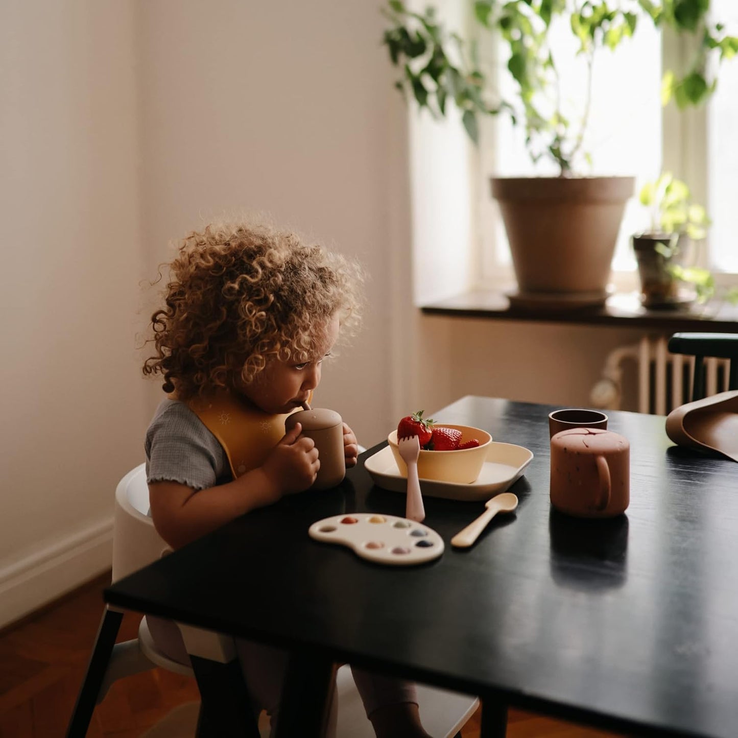 mushie Dinnerware Cups For Kids | Made in Denmark, Set of 2 (Ivory) - Colors A
