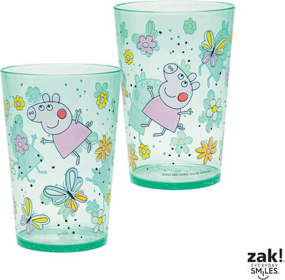 Zak Designs 14.5oz Disney Frozen 2 Nesting Tumbler Set Includes Durable Plastic Cups, Fun Drinkware is Perfect for Kids, 4pk (14.5oz, Anna & Elsa & Olaf)