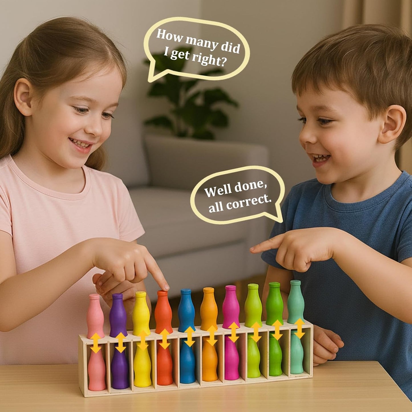 Bottle Color Match Game, Fun Family Board Game for Kids 8-12, 2-4 Player Bottle Collision Game for Kids and Adults, Perfect for Travel Camping Holidays Party Night