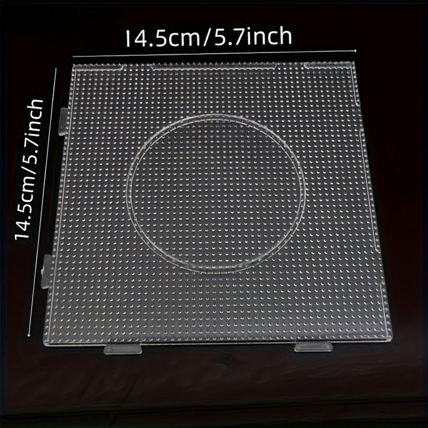 6 PCS Fuse Beads Pegboards Kits, Plastic Bead Boards, Large Square Clear Beads Pegboards for Kids Craft Bead, DIY Craft Bead