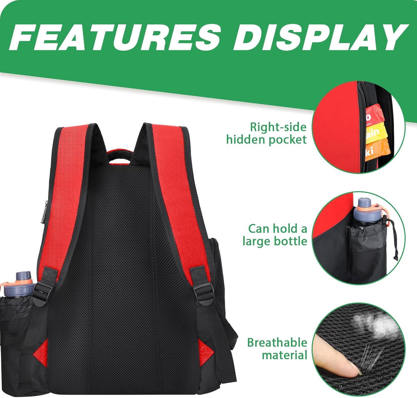 Disc Golf Bag Holds 23+ Discs,Durable Disc Golf Backpack with cooler compartment,Large Capacity Frisbee Bags