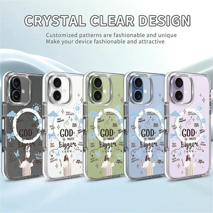 for iPhone 17 Pro Max Case [Compatible with Magsafe],Girls Women Clear Magnetic Case Silicone Shockproof Protective Cover with Pattern Colorful Motivational Letters