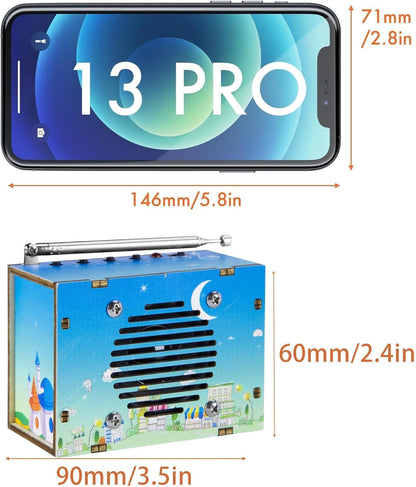 Science Kits for Kids Age 8-12 12-14, STEM Kits for Kids Age 8-10, STEM Toys Build Your Own FM Radio Kit, DIY Electronic Snap Circuits Projects Gifts for Teen Girls Boys 9 11 13 15 16+ (Classic Wood)