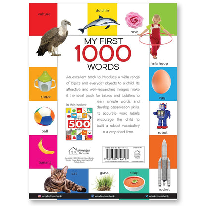 My First 1000 Words: Early Learning Picture Book to learn Alphabet, Numbers, Shapes and Colours, Transport, Birds and Animals, Professions, Opposite Words,