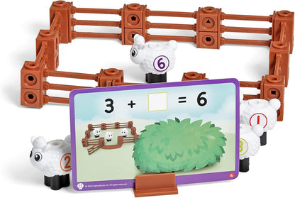 Learning Resources Resources-HM96093UK Numberblocks MathLink Cubes Sheep Counting Set, 3-6, Number Toys, Farm Game, Includes 10 Math Activities, Multicolor (HM96093-UK)