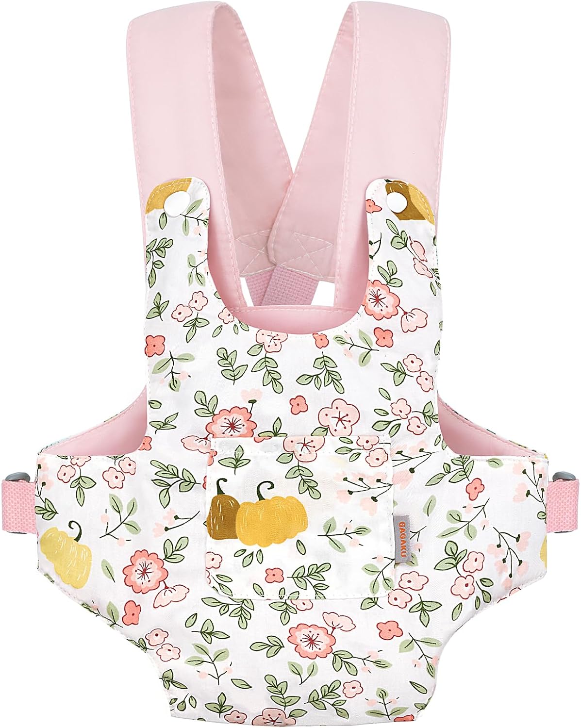 GAGAKU Doll Carrier for Stuffed Animals, Reborn Baby Doll Accessories Toy Carriers for Kids 3+ Toddlers - Pink Wax Flowers