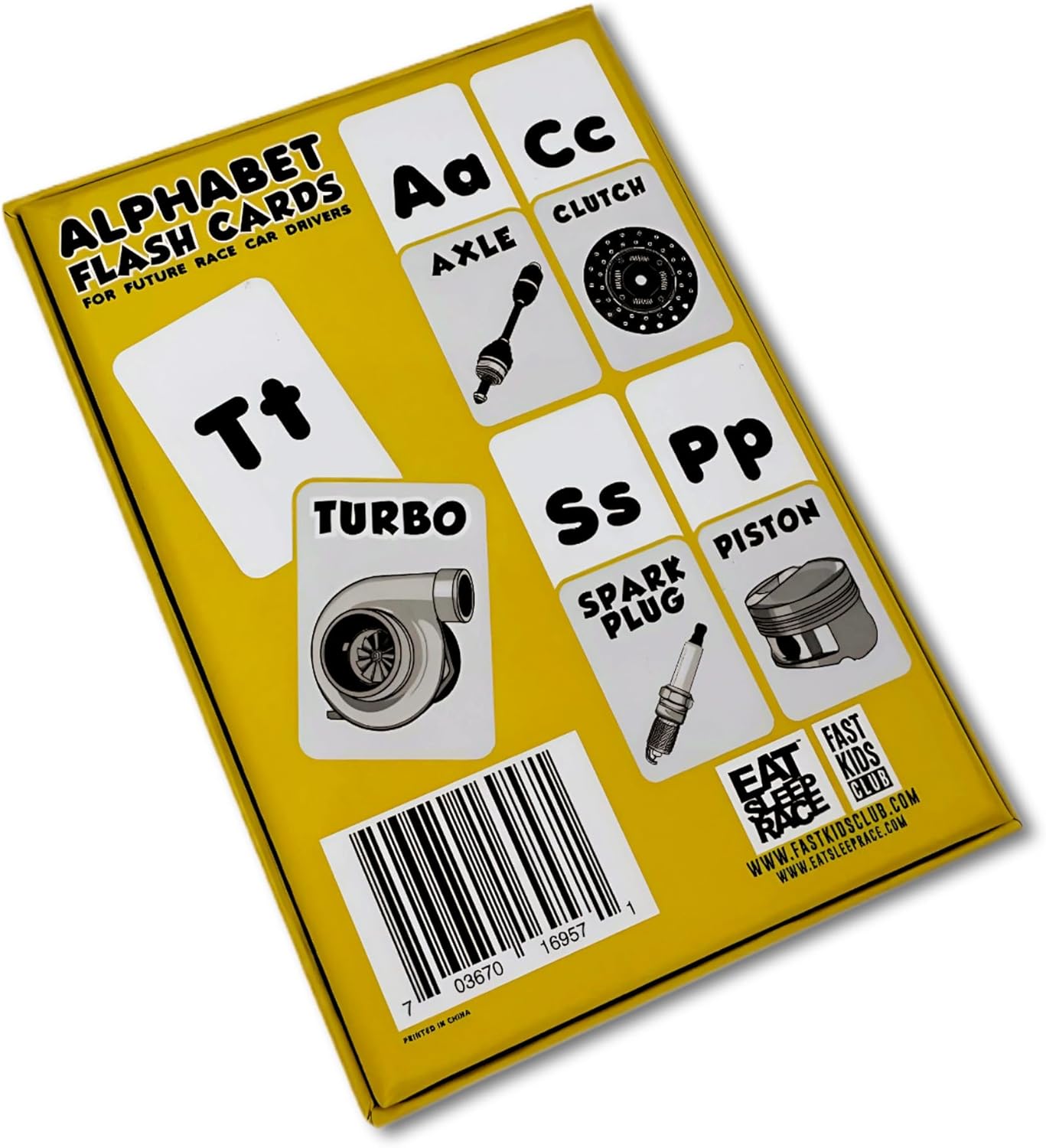 Alphabet Flash Cards for Future Race Car Drivers (ABC Baby, Children, Toddler, 26 Cards)