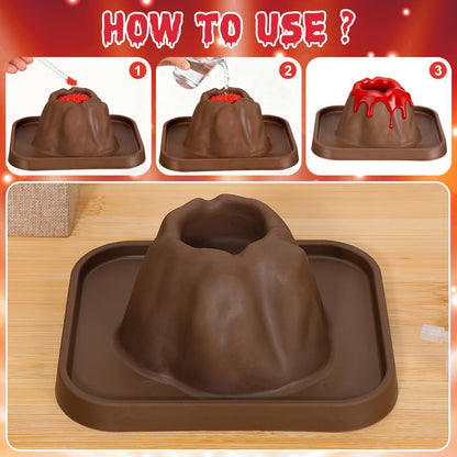 25Pcs Volcanic Model School Figure Model Experiment for Volcano Science Kit Volcano Eruption Toy DIY Demonstration Props DIY Experiment Educational Toy Stem Activity for Ages 4 to 6 Group