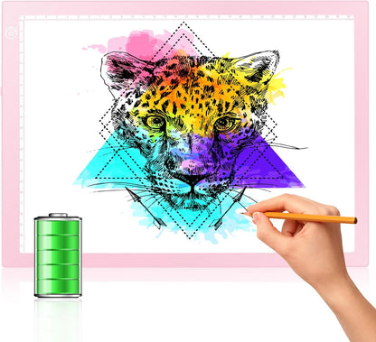 LitEnergy A4 LED Copy Board Light Tracing Box, Adjustable USB Power Artcraft LED Trace Light Pad for Tattoo Transferring, Drawing, Sketching, Animation, Stenciling, Diamond Art Painting Accessories