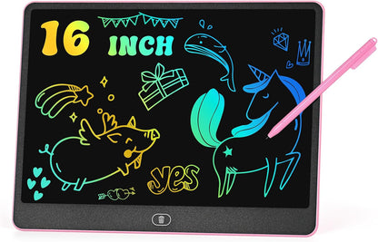 LCD Writing Tablet for Kids, 15 Inch Colorful Electronic Doodle Board for Kids Age 3+ Toys Christmas Birthday Erasable Drawing Tablet Toddler Learning Toys