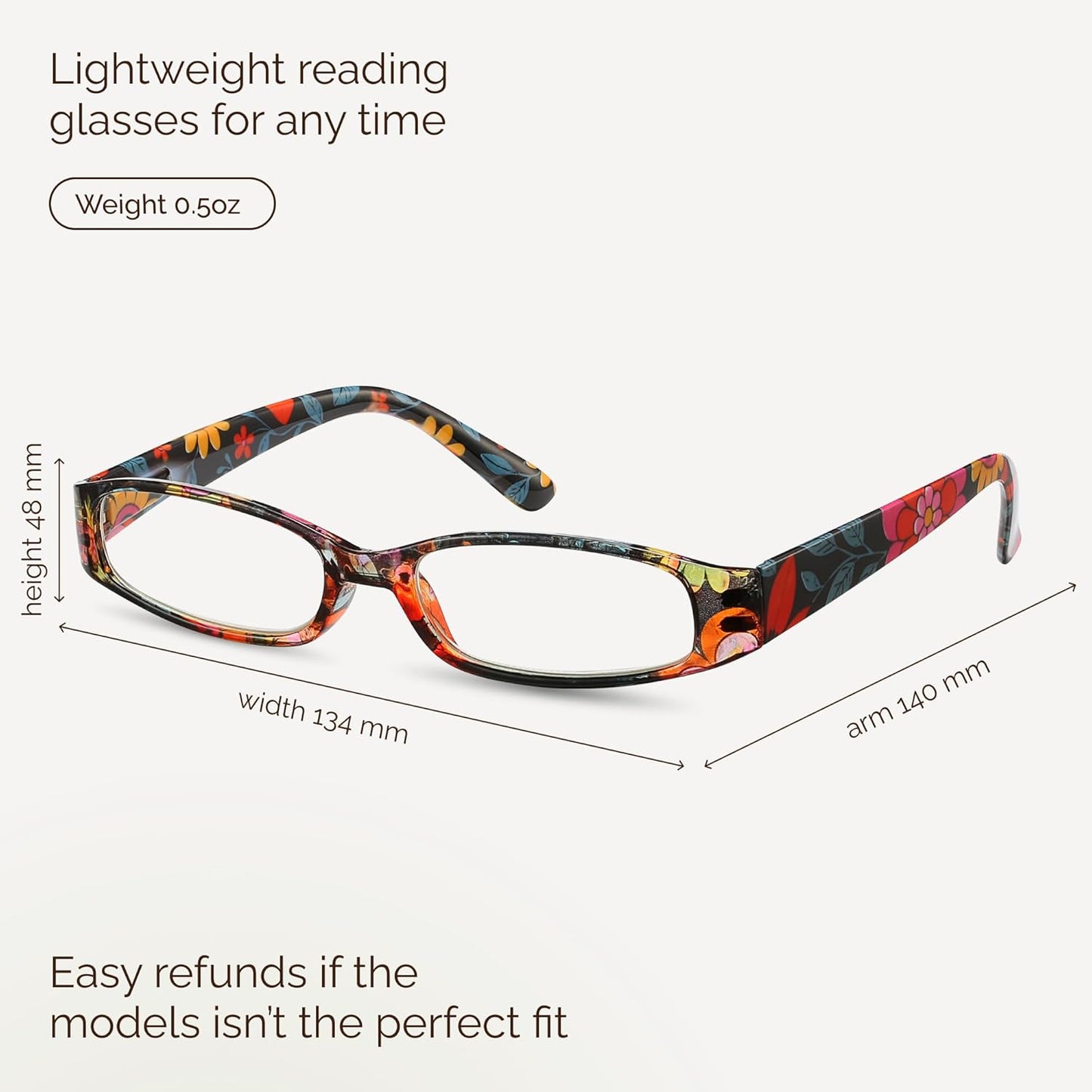 Gaoye 4-Pack Readers for Women, Blue Light Blocking Reading Glasses, Stylish Reading Glasses for Women in 4 Patterns