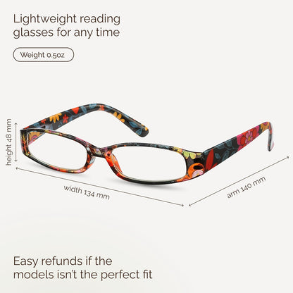 Gaoye 4-Pack Readers for Women, Blue Light Blocking Reading Glasses, Stylish Reading Glasses for Women in 4 Patterns