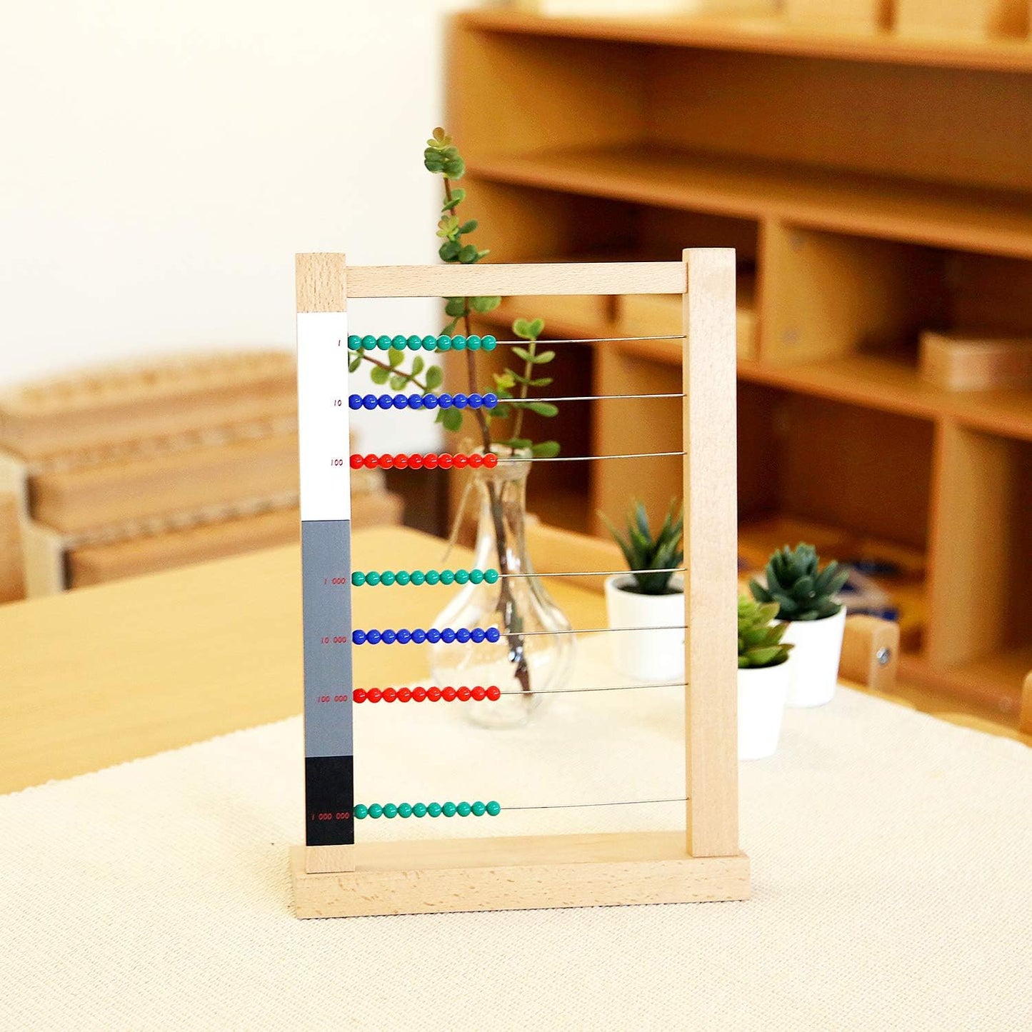 MONTESSORI OUTLET Wooden Small Bead Frame Abacus for 3 Year Old Boys Girls Kids Toddlers Math, Educational Counting Toy,Mathematics Toy Beads Game for Preschool and Homeschool Children