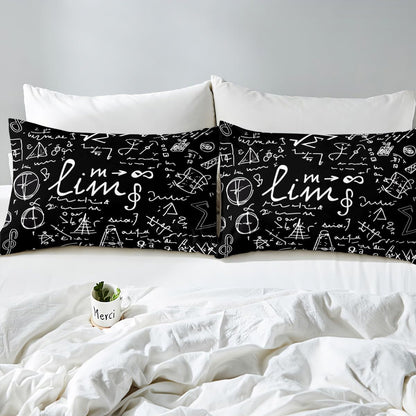 Erosebridal Science Theme Bed Sheets Set Full Size for Boys Girls Chemistry Periodic Table Print Sheet Set Chemical Subject Theme Sheets Teens Kids Math Science Atyle Fitted Sheet 4 Pcs