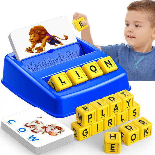 Toys for 3-8 Year Olds Boys Girls, Matching Letter Game Educational Games for Kids Ages 3-8 Easter Birthday Gifts for 3-8 Year Olds Boys Girls Preschool Kindergarten Educational Spelling Toys Green