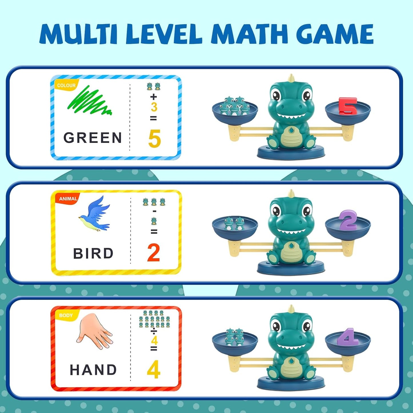 Snugzy Frog Balance Counting Toys, Number Counting Scale Games for Kids Cool Math Learning Games for Boys and Girls Preschool Kindergarten Learning STEM Montessori Educational Toys for 3+ (93 PCS)