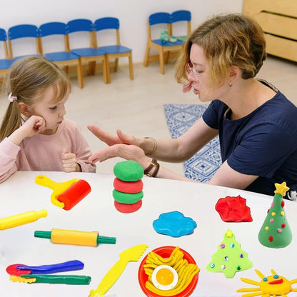 Unleash Creativity with 6 Unique Dino Molds Dough Toys Dough Accessories Set.Ideal as a Gift for Kids Aged 3-4-8 Years