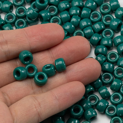 Gxueshan 1000 Pcs Acrylic Black Pony Beads 6x9mm Large Hole Pen Hair Kandi Beads Bulk for Friendship Bracelet Necklace Jewelry Making Earring Braiding Kit