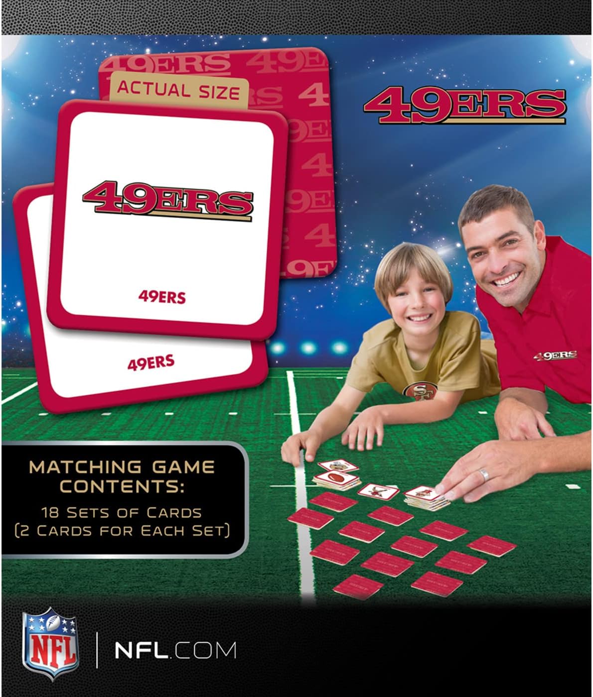 MasterPieces Sports Games - NFL Matching Game - Game for Kids and Family - Laugh and Learn