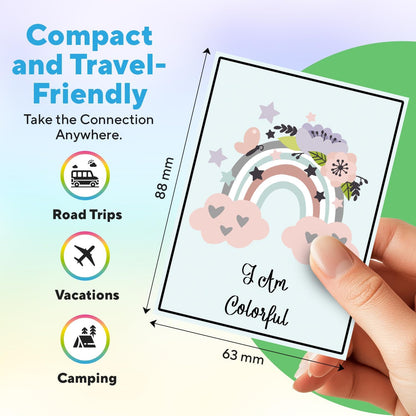 Family Discussion Cards Set, 200 Engaging Conversation Starters for Quality Time - Screen-Free Bonding Activity for Dinners, Gifts, Holidays and Gatherings(Kid001)