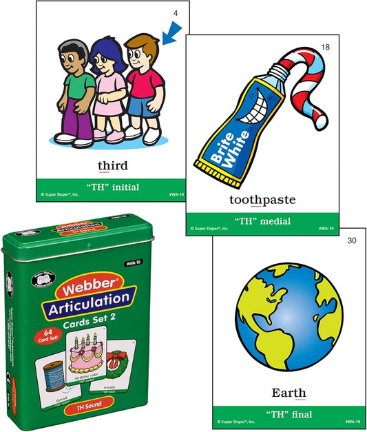 Super Duper Publications | Articulation TH Sound Fun Deck | Vocabulary and Language Development Flash Cards | Educational Learning Materials for Children