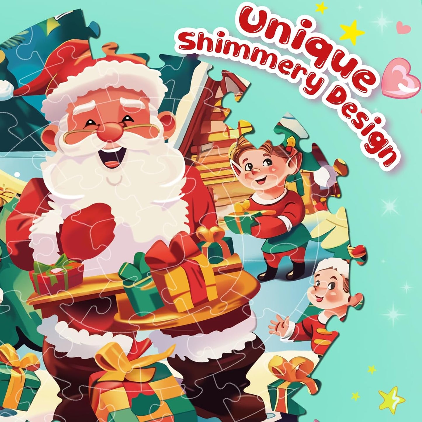 Jigsaw Floor Puzzles for Kids Games - Christmas 70 Pieces Large Toddler Puzzles for Girls Boys Ages 3 4 5 6 7 8 Years Old - Educational Toys for Unicorn Activity Birthday Christmas