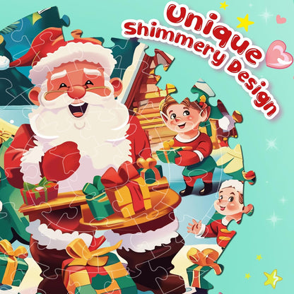 Jigsaw Floor Puzzles for Kids Games - Christmas 70 Pieces Large Toddler Puzzles for Girls Boys Ages 3 4 5 6 7 8 Years Old - Educational Toys for Unicorn Activity Birthday Christmas