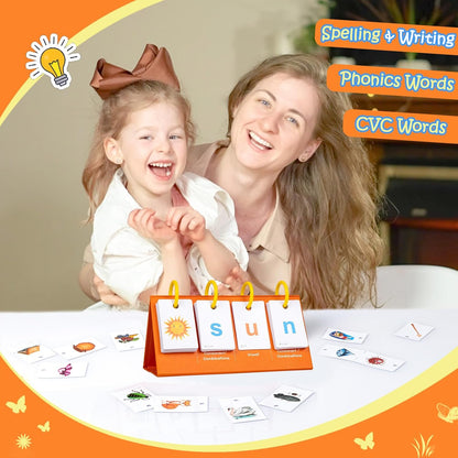 Phonics Games Sentence Building Flash Cards for Kids, CVC Word Games Sight Words for Kindergarten, Preschool Learning Special Education Speech Therapy Tools